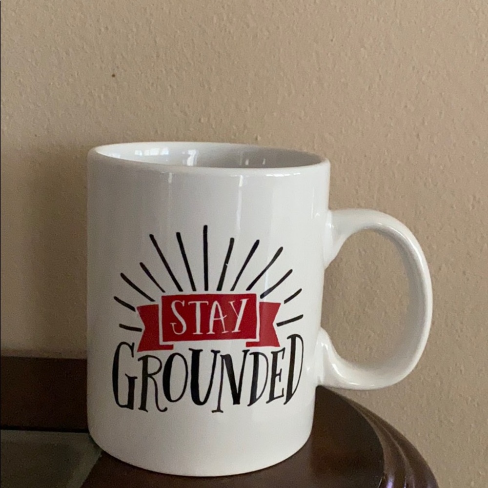Stay Grounded White Coffee Mug